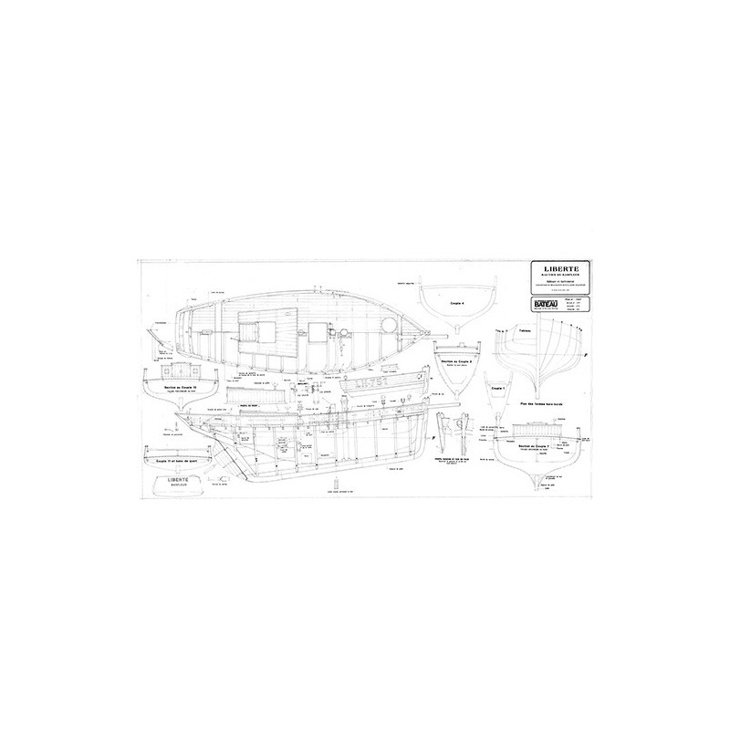 Plan du bateau Liberté Bautier de Barfleur