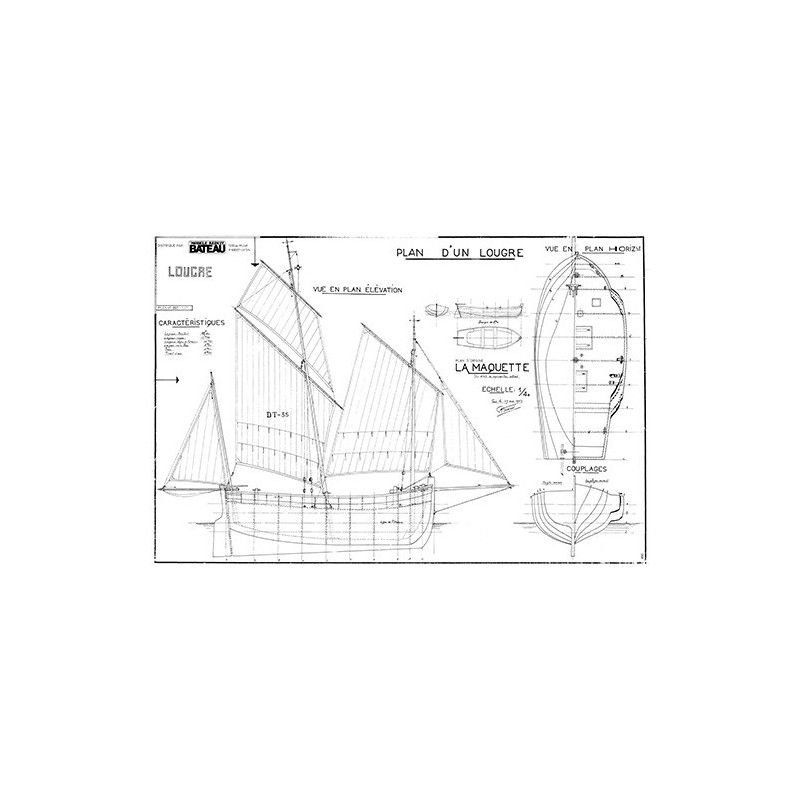 Plan du bateau Lougre