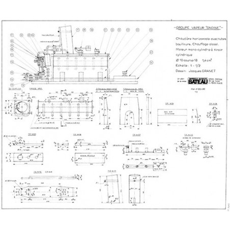 Plan du bateau Moteur à Vapeur