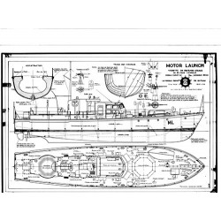 Plan du bateau Motor Launch ou VP4