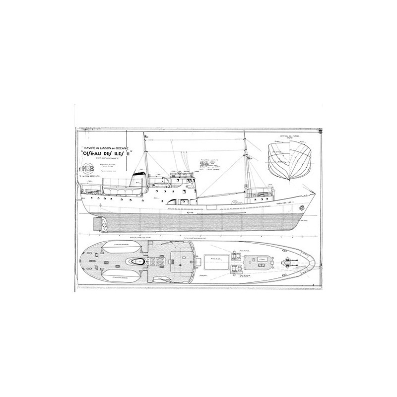 Plan du bateau Oiseau des Iles II