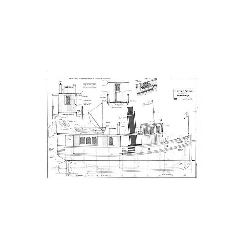 Plan du bateau Pamela Deare