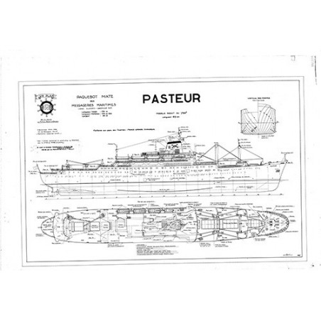 Plan du bateau Pasteur