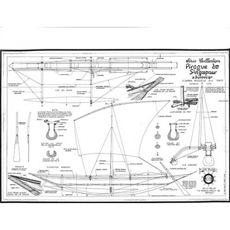 Plan du bateau Pirogue de Singapour