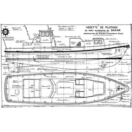 Plan du bateau Vedette pilotage de Dakar