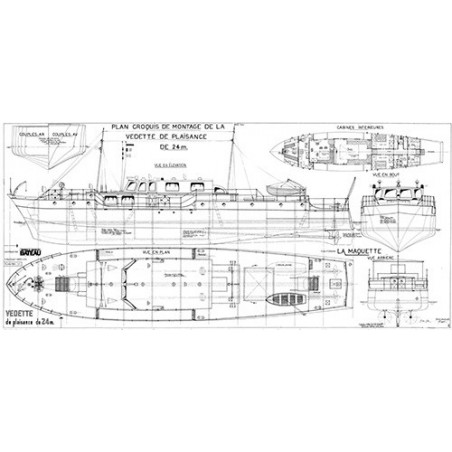 Plan du bateau Vedette de plaisance 24m