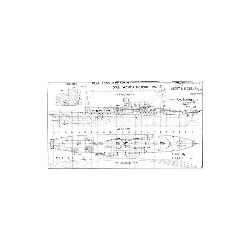 Plan du bateau Yacht à moteur