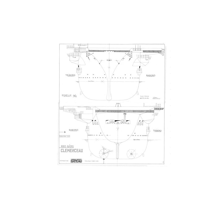 Plan du porte avions Clémenceau