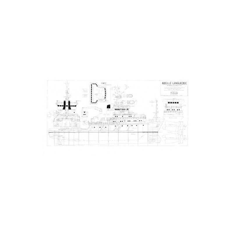 Plan du bateau Abeille Languedoc