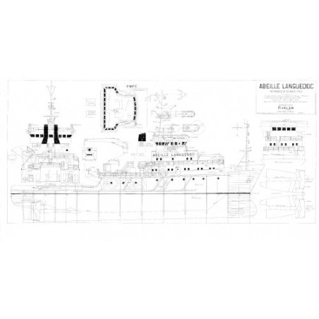 Plan du bateau Abeille Languedoc