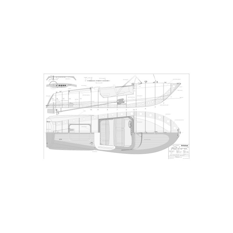 Plan du bateau Ariston Riva 1968