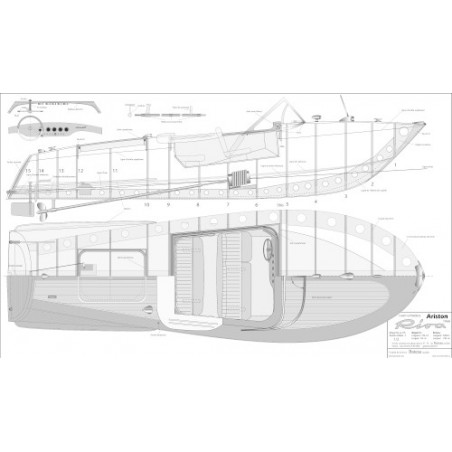Plan du bateau Ariston Riva 1968