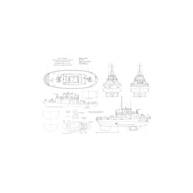 Plan du bateau Armen
