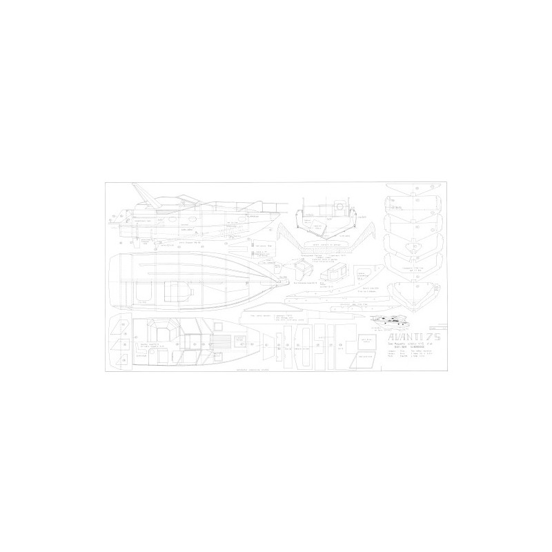 Plan du bateau Avanti 75