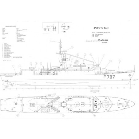Plan du bateau Aviso A69