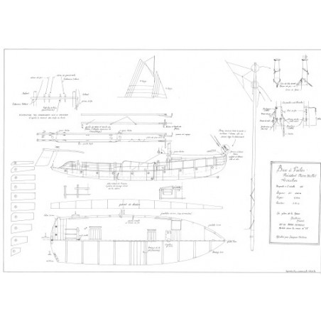 Plan du bateau Bac  A Voiles Ostreicole Pierre Mallet