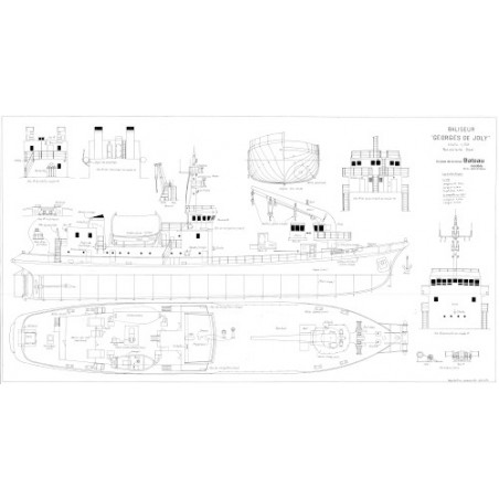 Plan du bateau Baliseur G. Joly