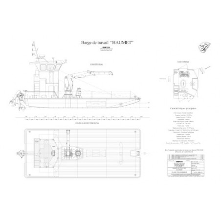 Plan du bateau Barge Ostreicole