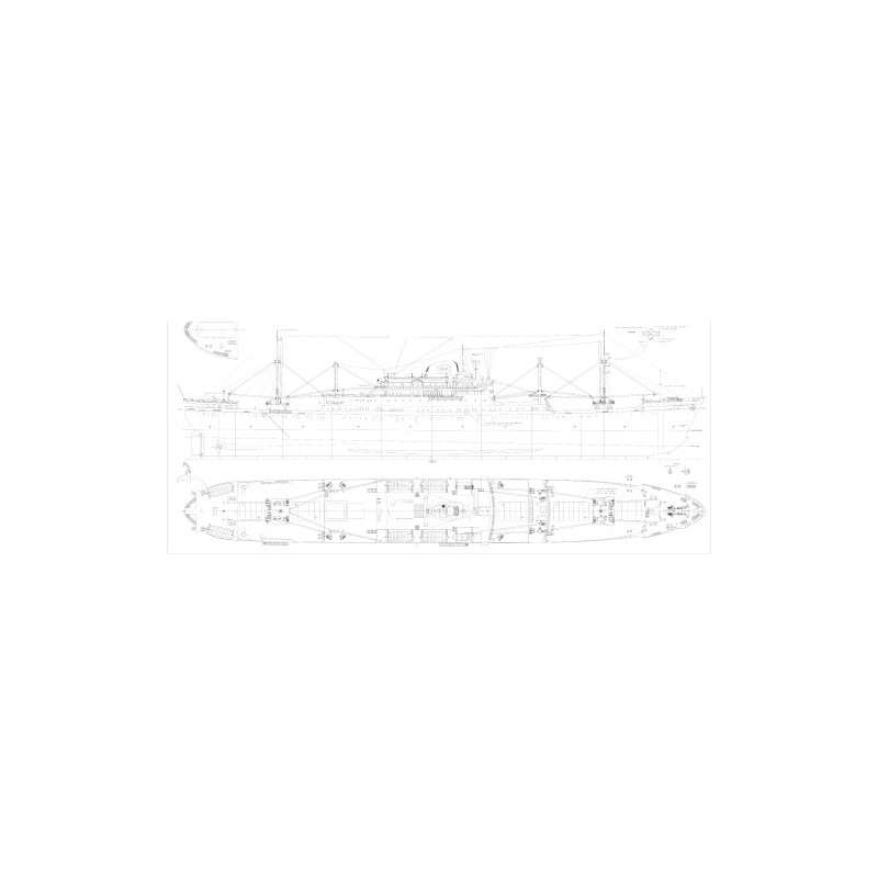 Plan du bateau Caledonien 1/100
