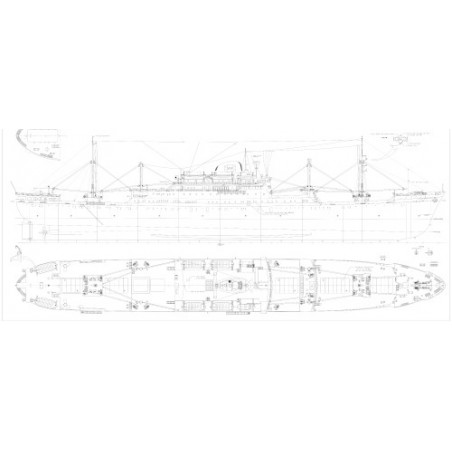 Plan du bateau Caledonien 1/100