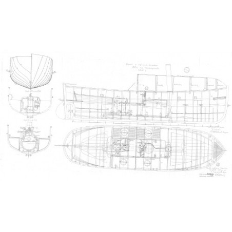 Plan du bateau Canot 1896 Marine Nationale
