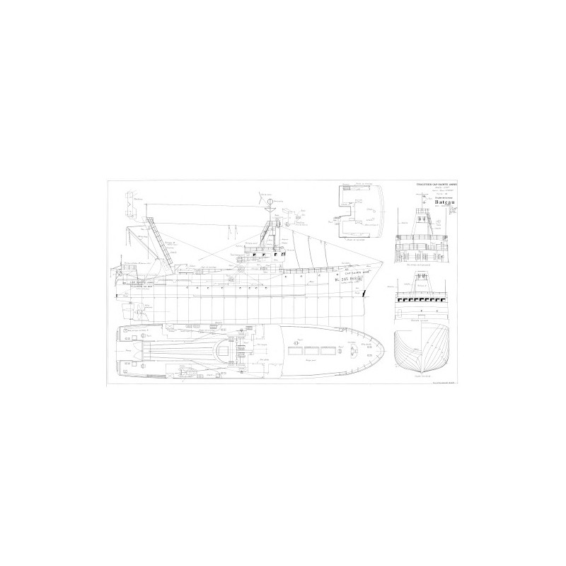 Plan du bateau Chalutier Saint Anne