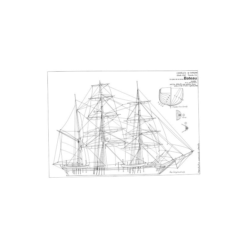 Plan du bateau Charles W Morgan