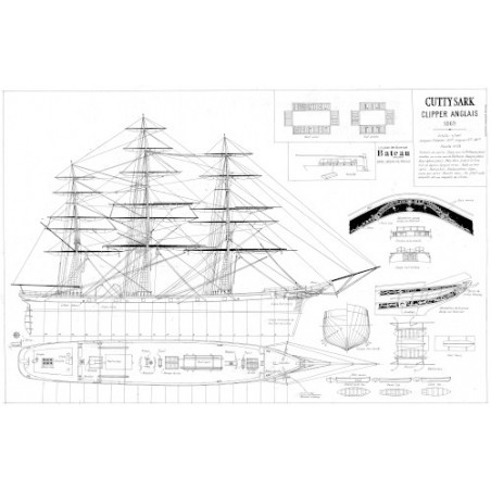 Plan du bateau Cutty Sark
