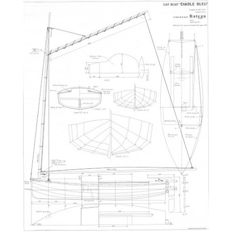 Plan du bateau Diable Bleu Cat Boat