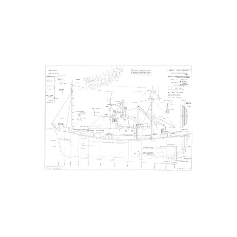 Plan du bateau Dolorosa Thonnier