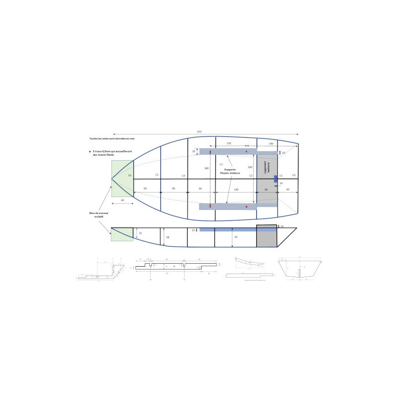 Plan du bateau Elvis