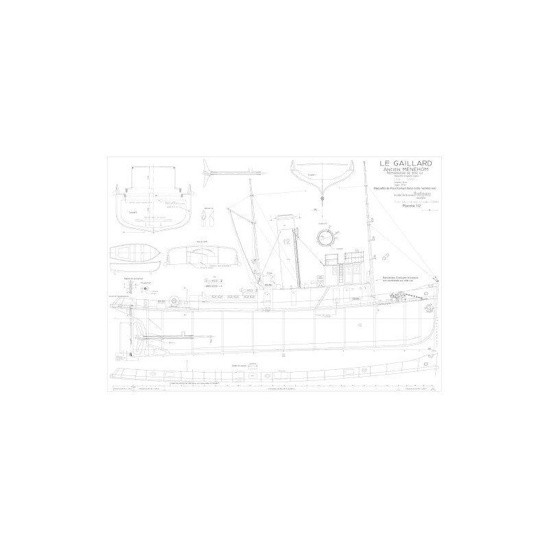 Plan du bateau Gaillard
