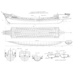 Plan du bateau Galere 36 Bancs À 5 Rameurs