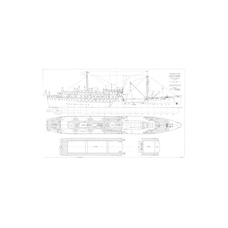 Plan du bateau Guyanne