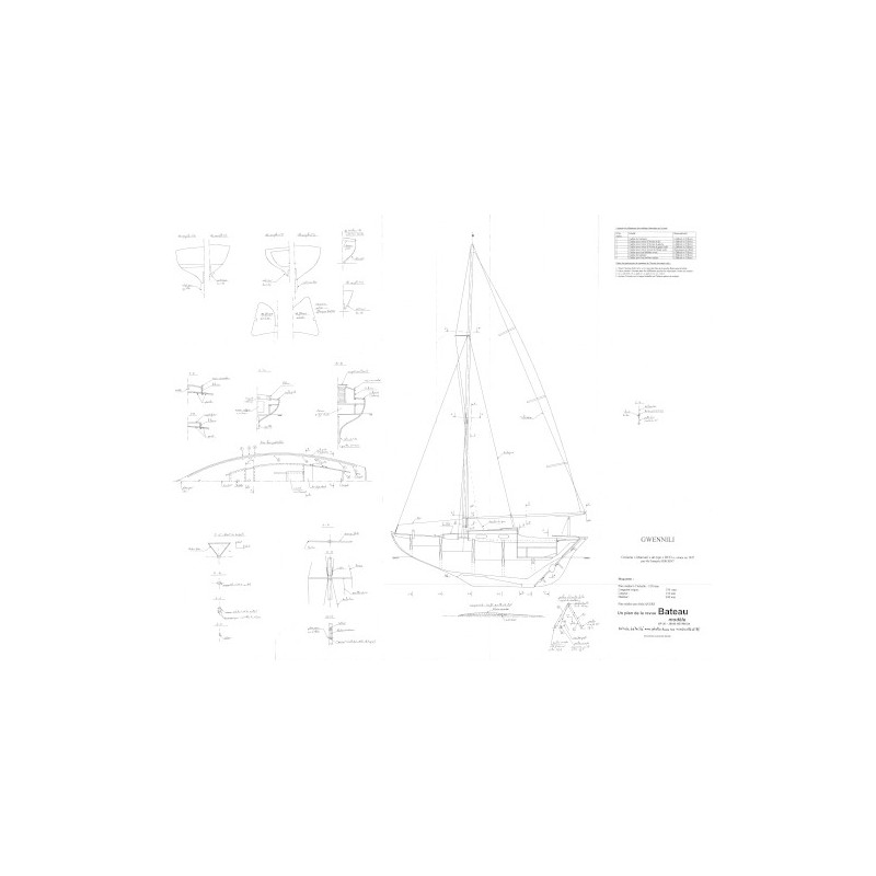 Plan du bateau Gwennili
