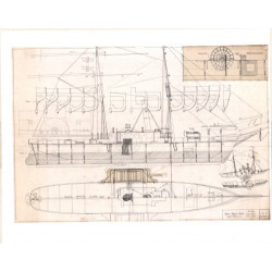 Plan du bateau Harriet Lane 1/60