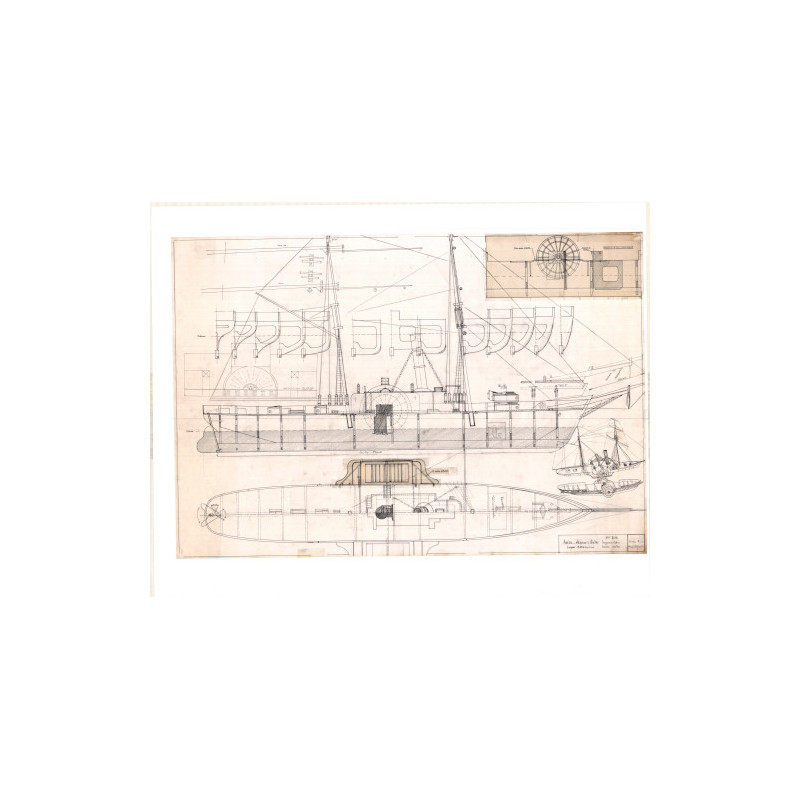 Plan du bateau Harriet Lane 1/60