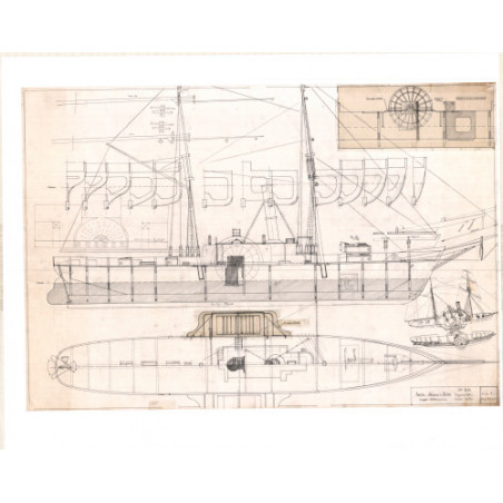 Plan du bateau Harriet Lane 1/60