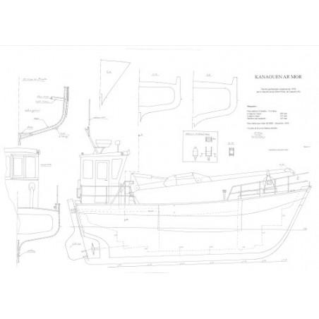Plan du bateau Kanaouen Ar Mor