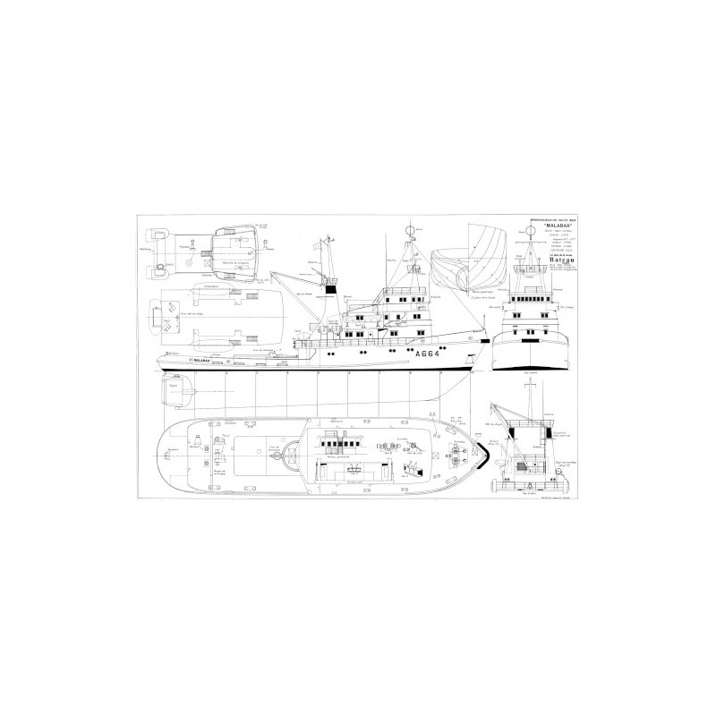 Plan du bateau Malabar