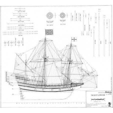Plan du bateau Mayflower