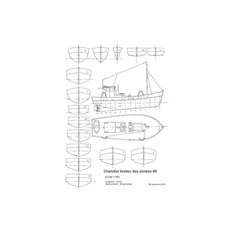 Plan du bateau Mini Chalutier