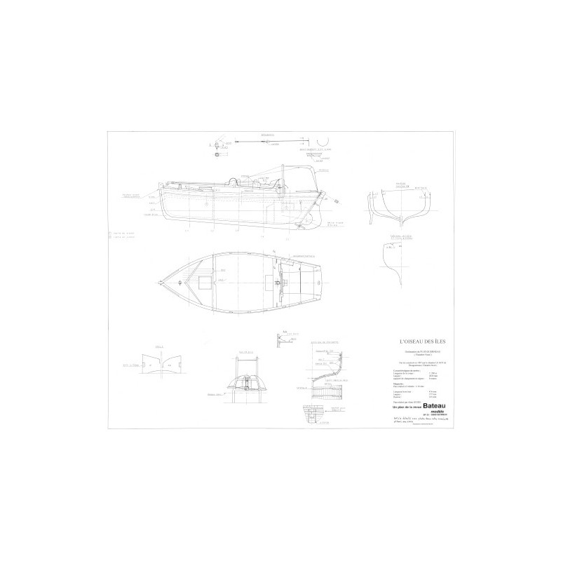 Plan du bateau Oiseau des Iles