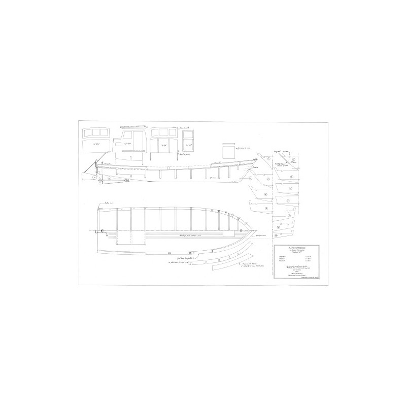 Plan du bateau Plate Ostreicole