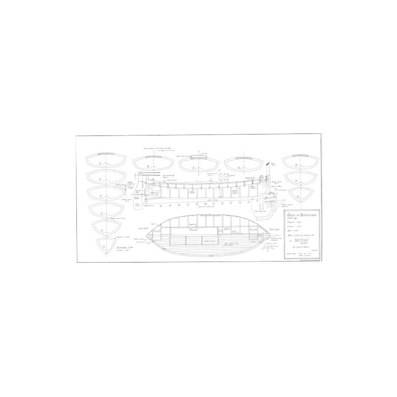 Plan du bateau Pointu de Mediterranee