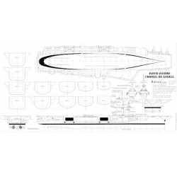 Plan du bateau Porte Avion Charles De Gaulle 1/200