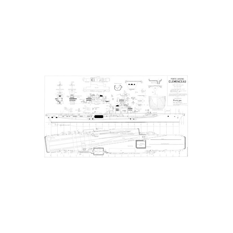 Plan du bateau Porte Avion Clemenceau