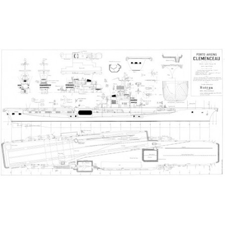 Plan du bateau Porte Avion Clemenceau