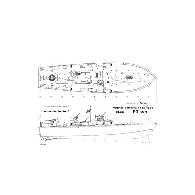 Plan du bateau Pt 109