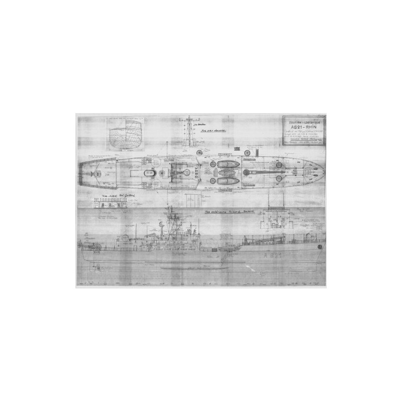 Plan du bateau Rhin